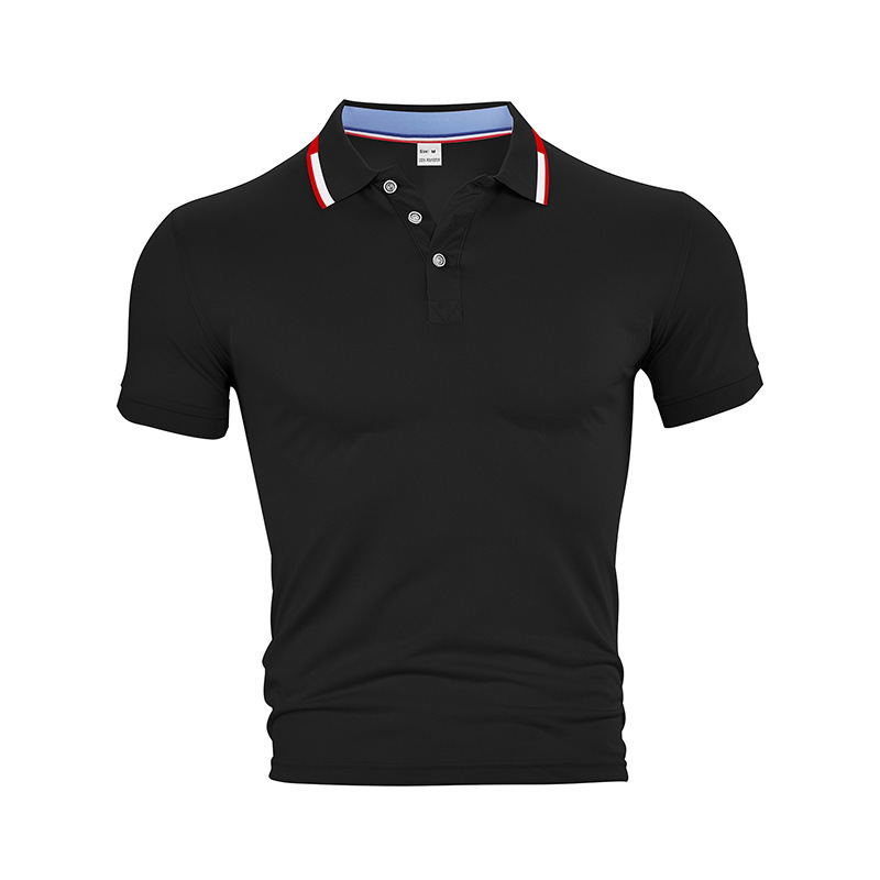 Europa y Estados Unidos transfronterizos hombres camisas de polo de manga corta Amazon de verano deportivo casual de color sólido con solapa de secado rápido camisa de polo