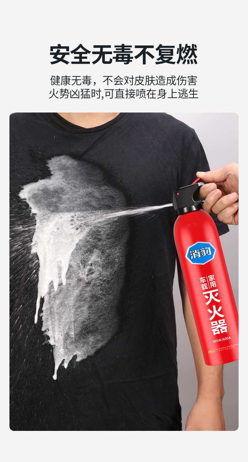 Xiaobiao 13B Vehicle-Mounted Water-Based Fire Extinguisher for Private Cars, Small and Convenient Car Annual Inspection Fire Equipment Genuine