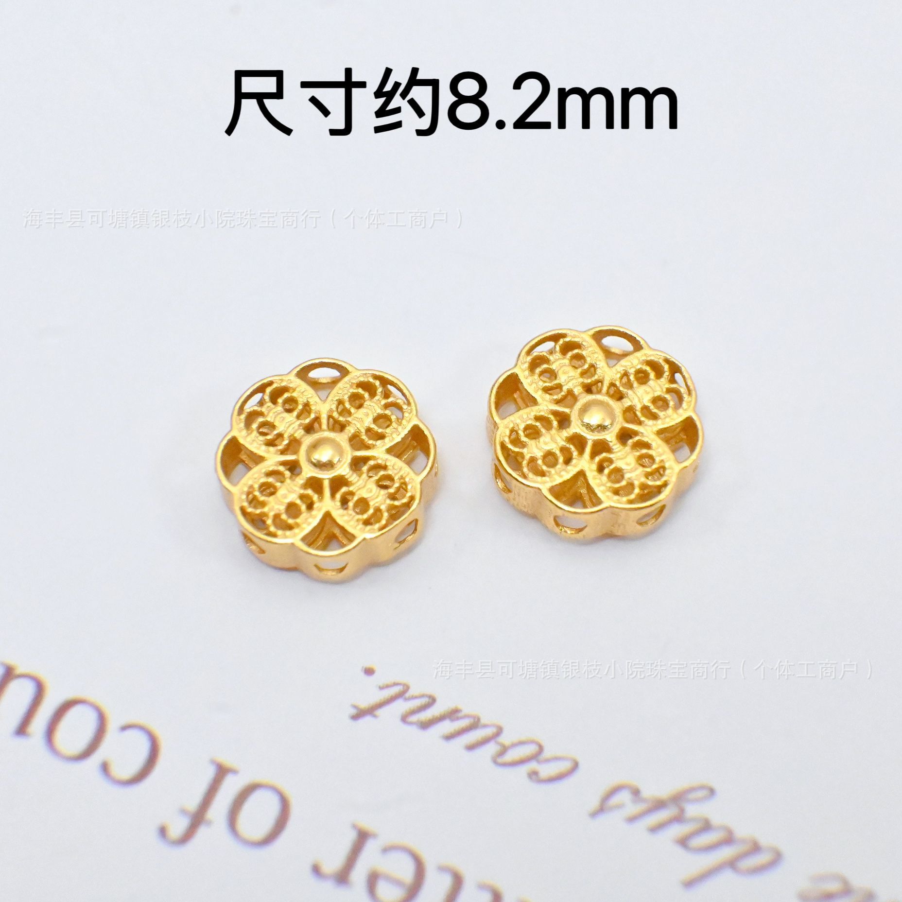 S925 Silver Ancient Gold DIY Through-Hole Accessories Cut Out Gourd Spacer Bead Pendant Lifting Braided Bracelet Necklace Accessories