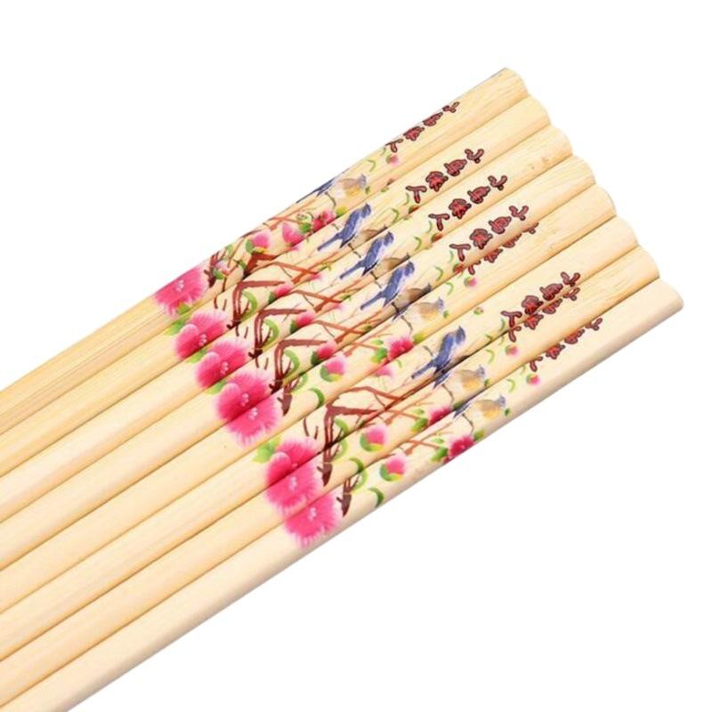 Alishan printed chopsticks wholesale carbonized Alishan bamboo chopsticks portable tableware Fujian huangkeng Chopsticks factory wholesale