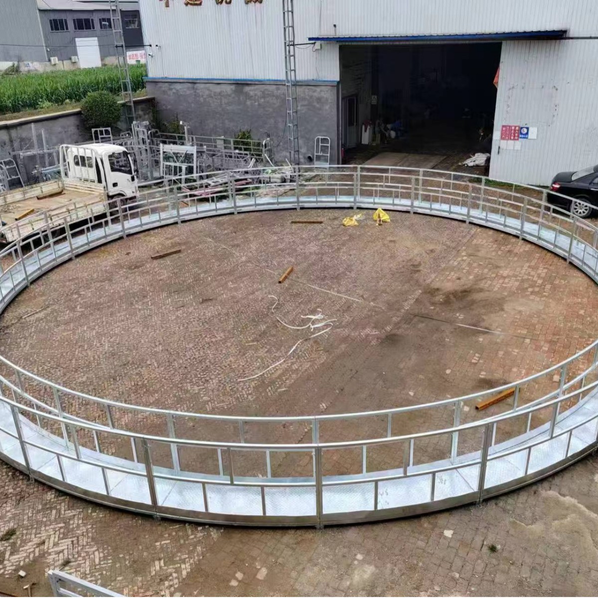 出口外贸圆形吊篮异形吊篮定制圆形烟囱油罐施工升降高空作业平台