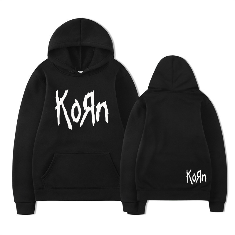 Rock Band Korn Sweatshirt, Korn Fleece-Lined Sweatshirt, Autumn Long-Sleeve Sweatshirt, Unisex Y2K Style