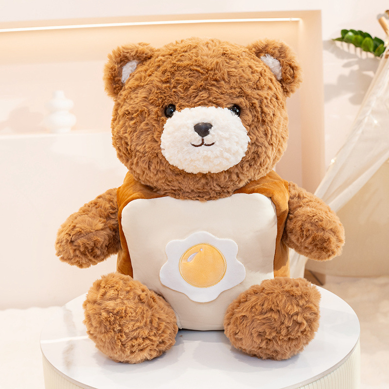 Nuevo amor oso bufandas oso muñeca pastel de pan oso de peluche almohada muñeca para dormir regalos de día de San Valentín para mujeres