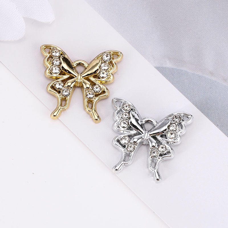 Cross-Border Alloy Butterfly Accessories Pendant Simple Stereo Wings Diamond Texture Alloy Pendant DIY Jewelry Accessories Cross-Border Alloy Butterfly Accessories Pendant Simple Stereo Wings Diamond Texture Alloy Pendant DIY Jewelry Accessories