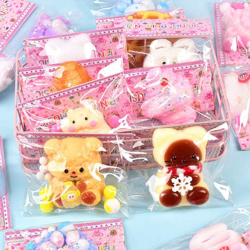 Descompresión de dibujos animados, pellizcar, niños, adultos, simulación de dibujos animados, lindas mascotas, rebote lento, pegamento suave, juguetes de oficina al por mayor