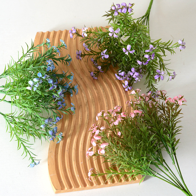 Spray artificial color 4-pétalo flor pequeña flor hogar Decoración de la boda flor artificial Flor de seda Flor de plástico fábrica de flores al por mayor