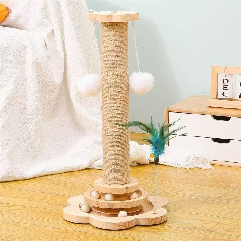 Percha de gato resistente al desgaste no descascar columna de agarre de gato más alta placa de garra de gato nuevo tipo vertical auto-hilar juguete de gato duradero