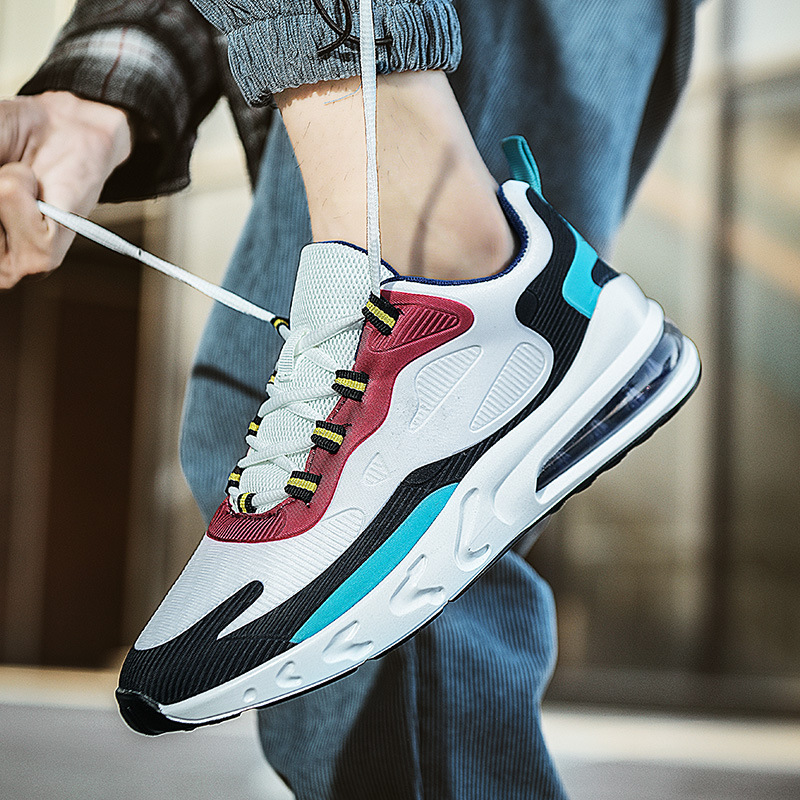 Quanzhou Cold Glue Four Seasons Men's Couple's Low-Top Mesh Breathable Ultra-Light Running Shoes Cross-Border Plus Size 47 Trendy Shoes Wholesale