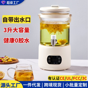 Health Pot Household 3-Liter Large-Capacity Electric Water Kettle Tea Maker Flower Tea Bucket with Outlet Cross-Border 110V