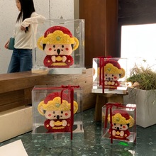 开业乔迁新居礼物财神爷暴富永生花送领导朋友开业招财摆件批发