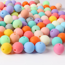圆形磨砂珠子哑光雾面亚克力圆珠手机链串珠DIY饰品珠子散珠批发