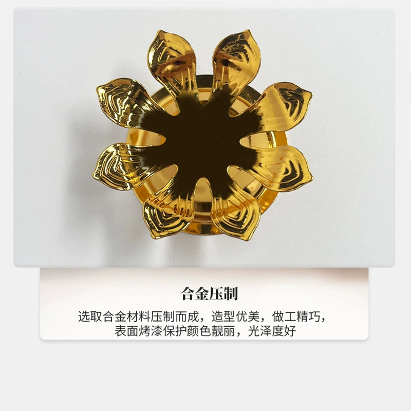 Lotus lamp for single grain butter oil temple candle holder with glass lotus oil lamp glass lotus lamp