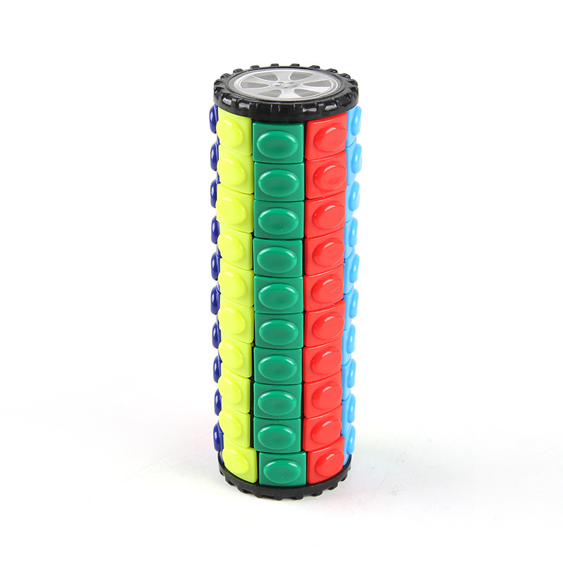 Juguete de descompresión intelectual creativo, torre de maíz tridimensional de colores, cubo de rotación cilíndrica de 3-4-5º orden, transfronterizo. image 14