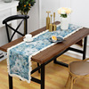 Two-color woven organic material with tassels, table mat, industrial decorations, American style, cotton and linen