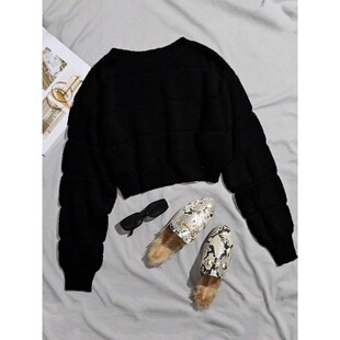 Q 22264 Knitted Round Neck Sweater ����ë�� �W���羳���R�d��