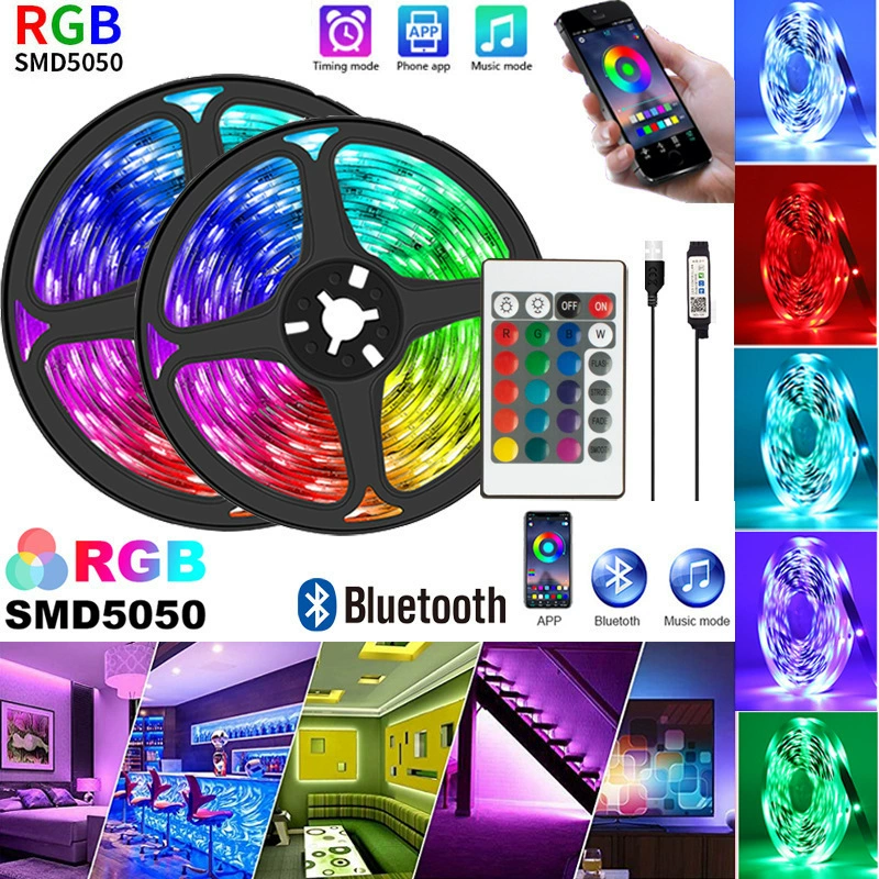 Световая LED-лента, водонепроницаемый комплект, огни, 12В, 16 цветов
