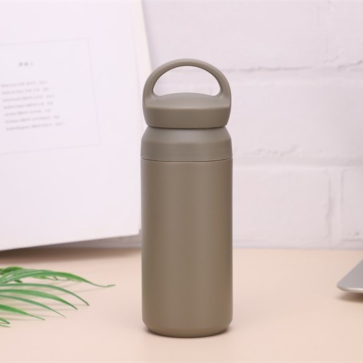 Comercio exterior nuevo 304 taza de café de acero inoxidable elemento japonés portátil doble tapa taza de regalo portátil al aire libre taza portátil