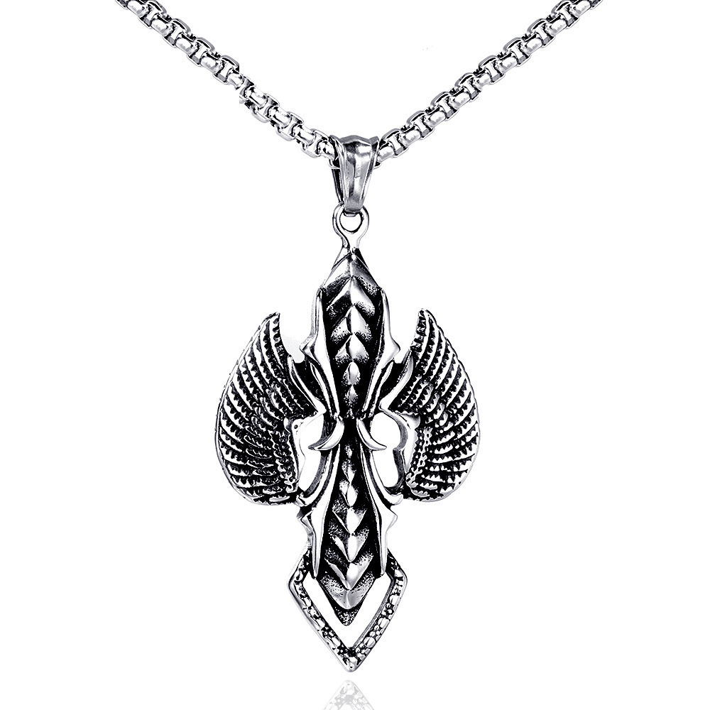 retro necklace stainless steel