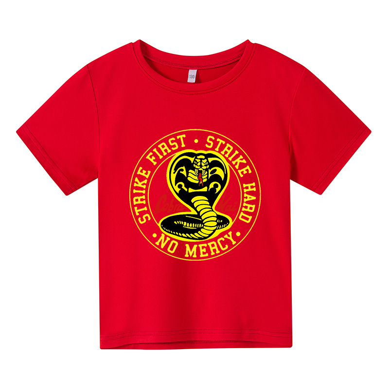 Karate boy Cobra men and women Summer Leisure digital printing short sleeve t-shirt + children's clothing factory direct supply