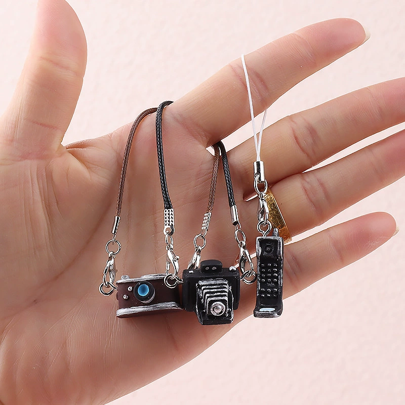 Doll house, retro mini model, camera, bag, accessory, pendant