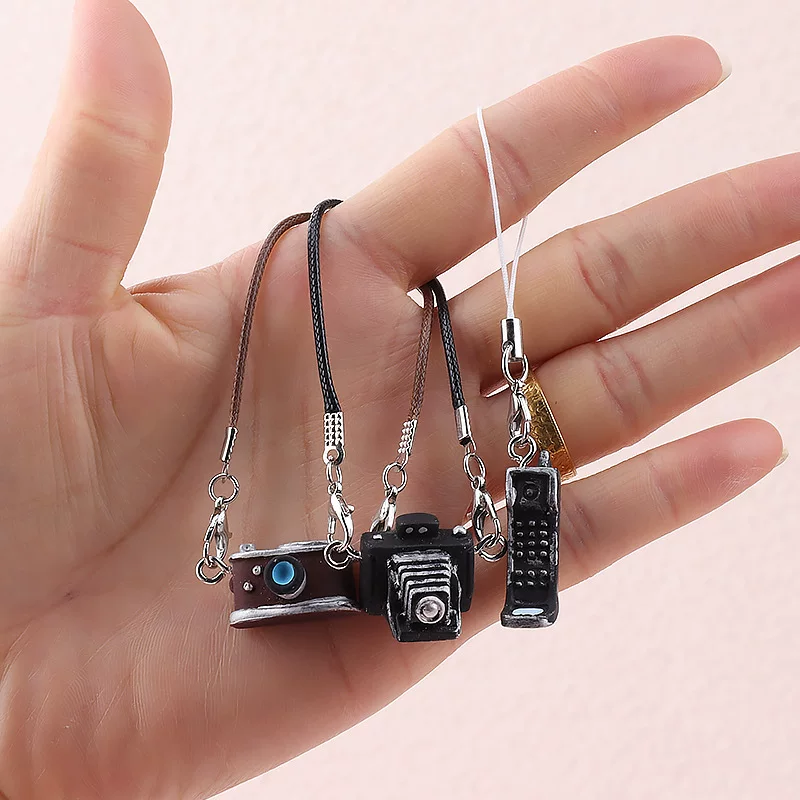 Doll house, retro mini model, camera, bag, accessory, pendant