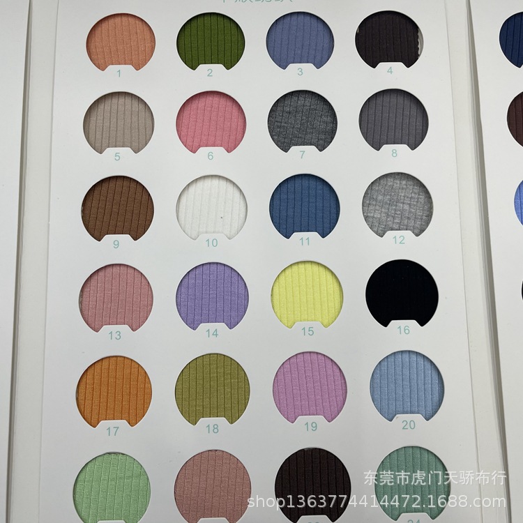 现货供应针织人棉坑条布 300克法式坑条4*2坑条布 棉拉架罗纹坑条