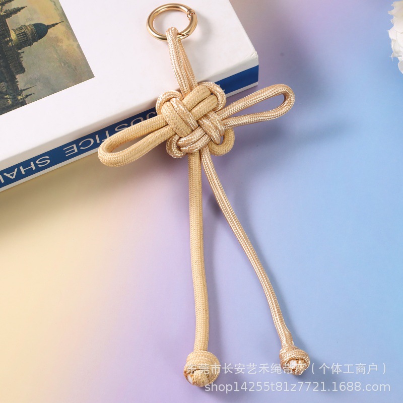厂家批发新款中国结金色挂件手机挂绳手工diy编织挂绳箱包钥匙扣