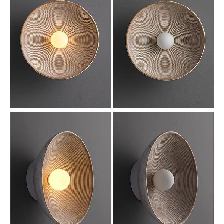 Lámpara de pared de estilo japonés de estilo tranquilo de estilo de diseño de vivienda dormitorio principal de alto nivel de sensación de sala de estar arte retro lámpara de pared sin
