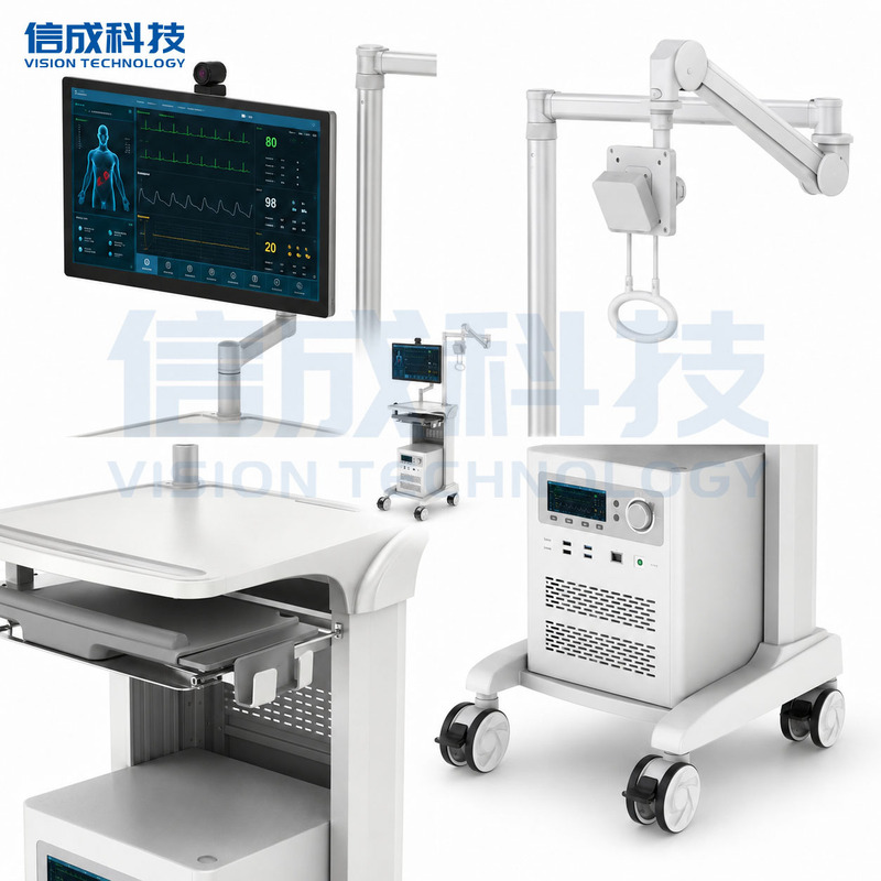 Xincheng Technology Multifunctional Equipment Cart with Adjustable Support Arms for Main Unit Carrying 26118 OEM/ODM Customization