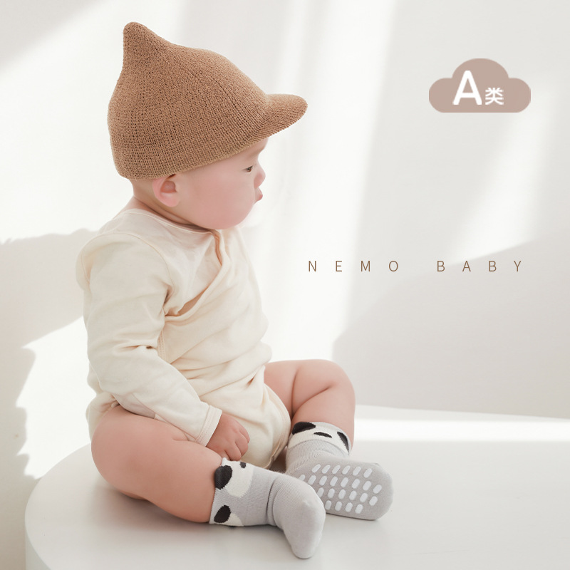 Primavera nuevo bebé piso calcetines interior completo inferior pegamento antideslizante lindo de dibujos animados Infantil Educación Temprana a prueba de frío niño Calcetines