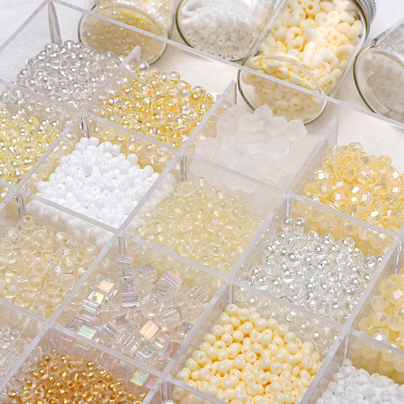 creamy-white Series Glass Rice Beads Round Beads Children's Educational DIY Toys Handmade Beaded Bracelet Necklace Accessories creamy-white Series Glass Rice Beads Round Beads Children's Educational DIY Toys Handmade Beaded Bracelet Necklace Accessories