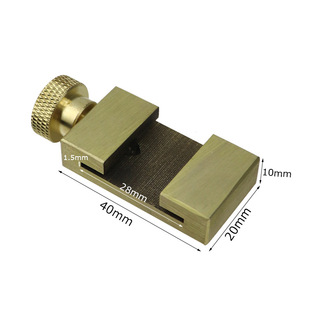 Steel ruler limit block brass positioning adjustment block woodworking ruler scribing locator scribing fixed stop