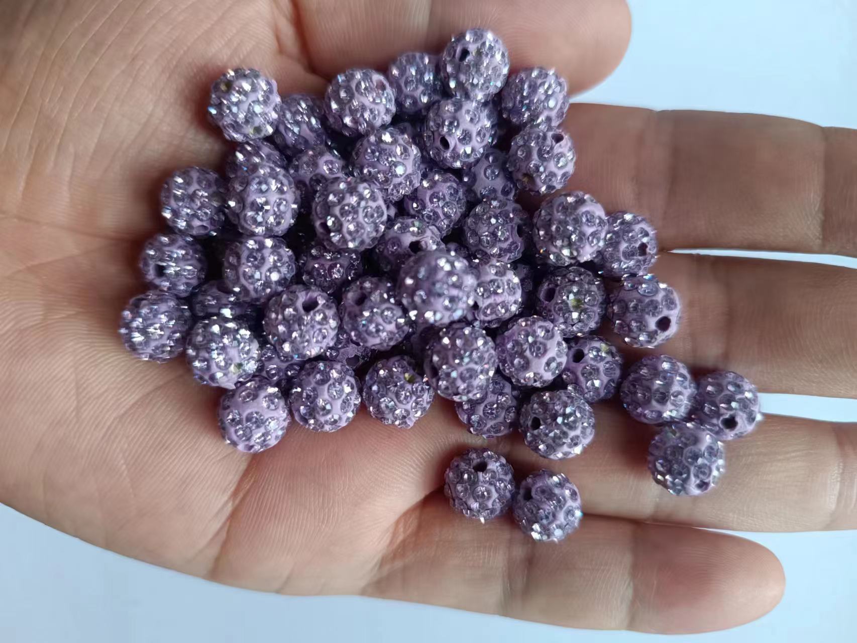 10g Weight Beads Jewelry Making Type 12mm, Diameter 10mm, Diameter 8mm Jewelry Making Size Artificial Rhinestones Inlay Material DIY Jewelry Accessories Classification 50 PCS/Package 12mm Diameter 10mm Diameter 8mm Soft Clay Artificial Rhinestones Round DIY Jewelry Accessories Beads