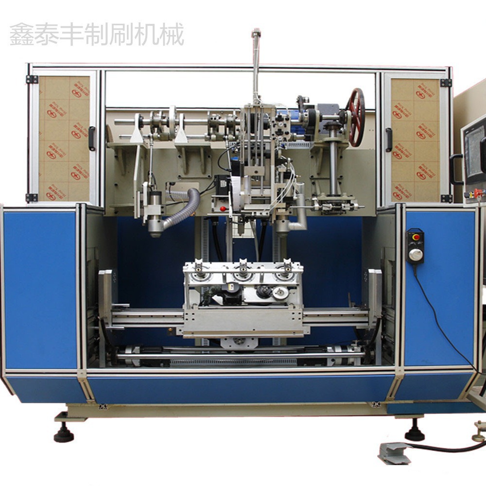 马桶刷高速钻植一体机扫把圆辊刷平面刷钻孔插毛机厂家