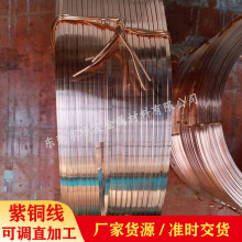 供应T2纯裸铜线 C1100紫铜扁线丝 TU1无氧铜丝 全软半硬红铜线