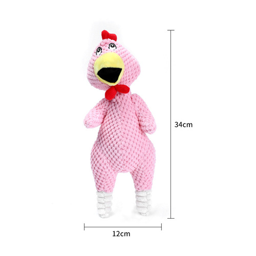 Pet Supplies Large Dog Plush Sounding Toy Screaming Chicken Pet Entertainment Teeth Cleaning Supplies Cross-Border Wholesale