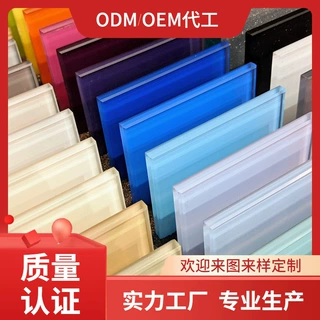 宁波厂家直供5mm彩釉玻璃高温常温彩色丝印钢化玻璃烤漆橱柜装饰