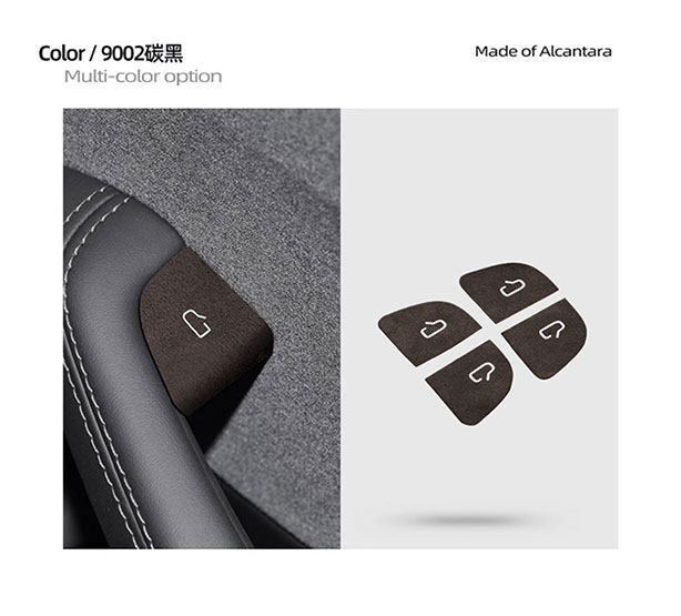 Cross-Border Preferred Choice: Tesla Model 3/Yl Car Door Switch Reminder Stickers, Suede Night Glow Interior Modification