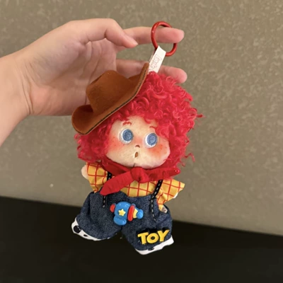 Pluş açarlıqlar — Dudu Cute Curly Hair - western-cowboy-red-explosion-pendant