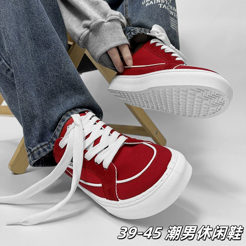 Обувь мужские холщовые туфли 2025 новый стиль большой размер кроссовки молодежная мода мода мода дикая обувь мужская обувь