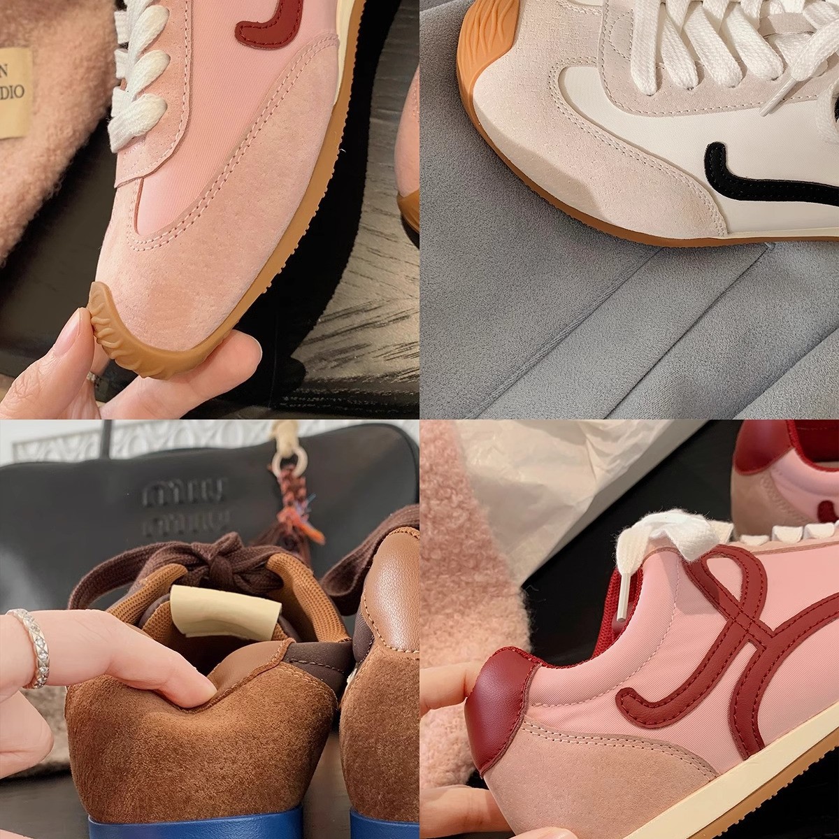 Grava madre studiolee Wang Yibo con zapatos asimétricos de cabeza grande, cordones casuales, zapatos de entrenamiento de mujer.