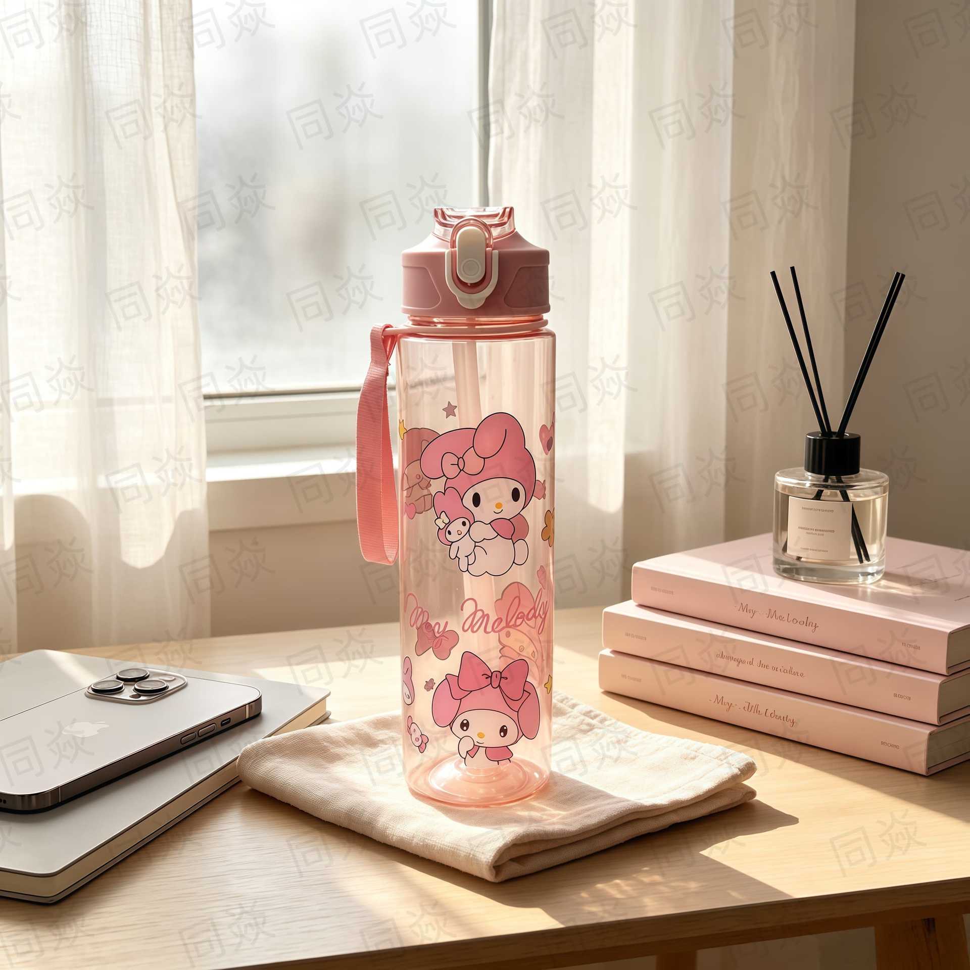 Vaso de Agua Infantil Portátil de Plástico de Grado Alimenticio con Pajita y Cuerda image 17