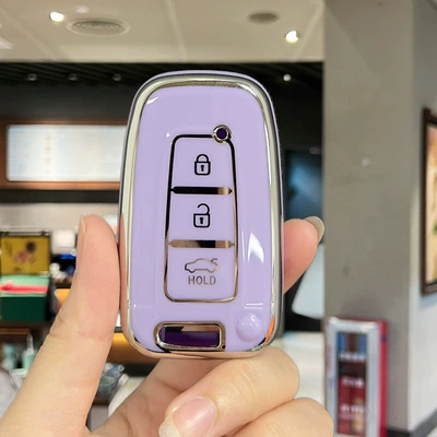Leading Langxing Name Figure Sonata Car key bag - modern-d-model-old-style-smart-charming-purple-single-shell