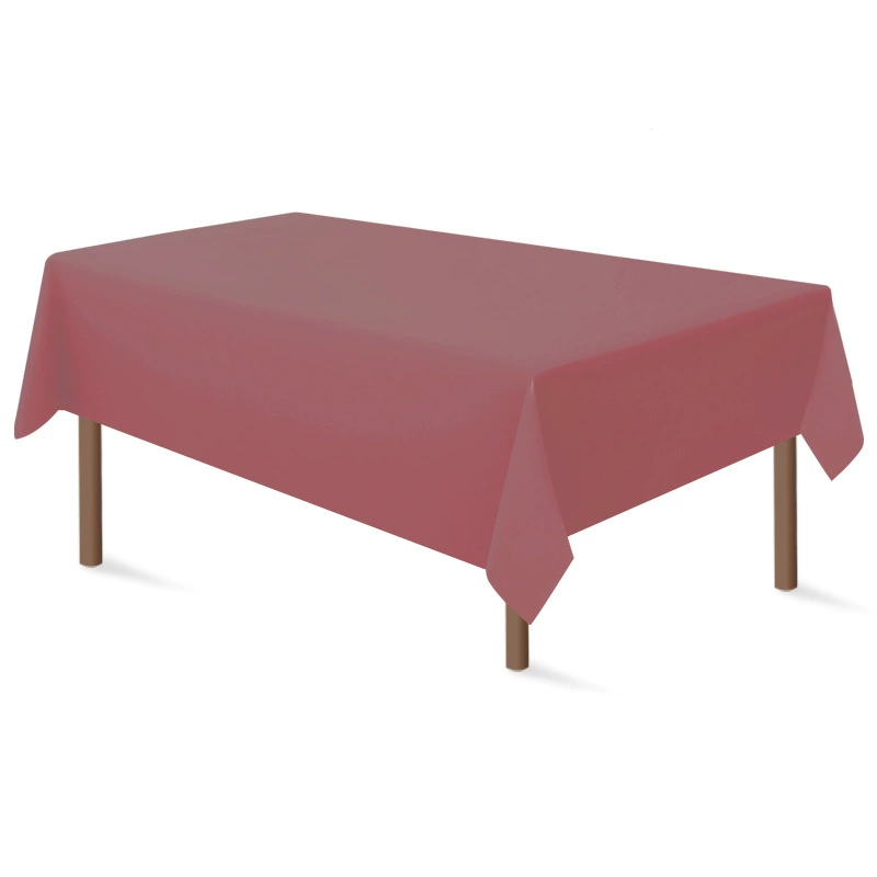 Rectangular disposable party plain tablecloth plastic cloth birthday dessert solid color tablecloth waterproof waterproof table cloth