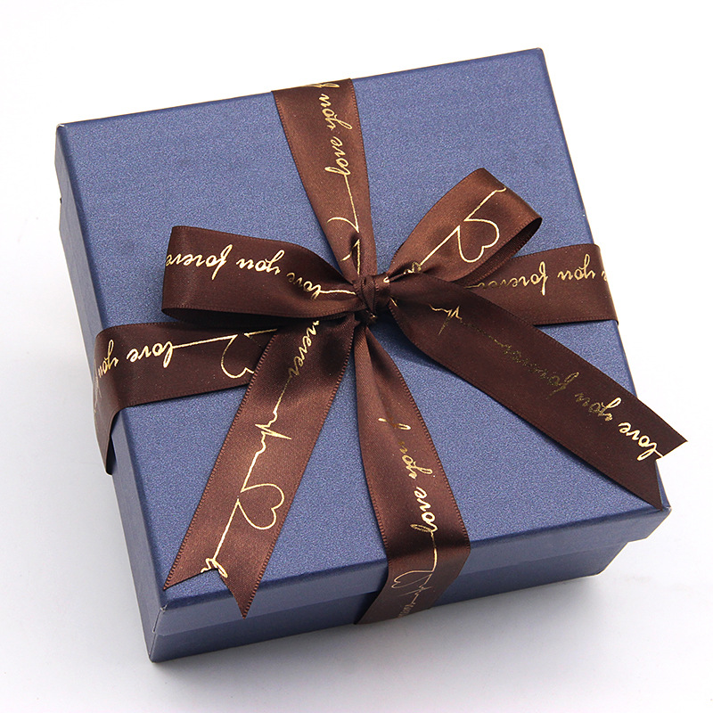 Regalo pastel de flores embalaje cinta impresión símbolo del Corazón 8 puntos cinturón de poliéster dorado impresión para hornear cinta