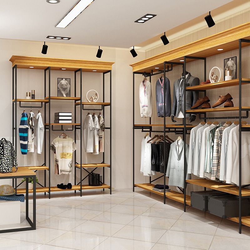 Tienda de ropa soporte de exhibición estante de los hombres piso Live Studio Display stand props estante de gama alta marca de ocio stand