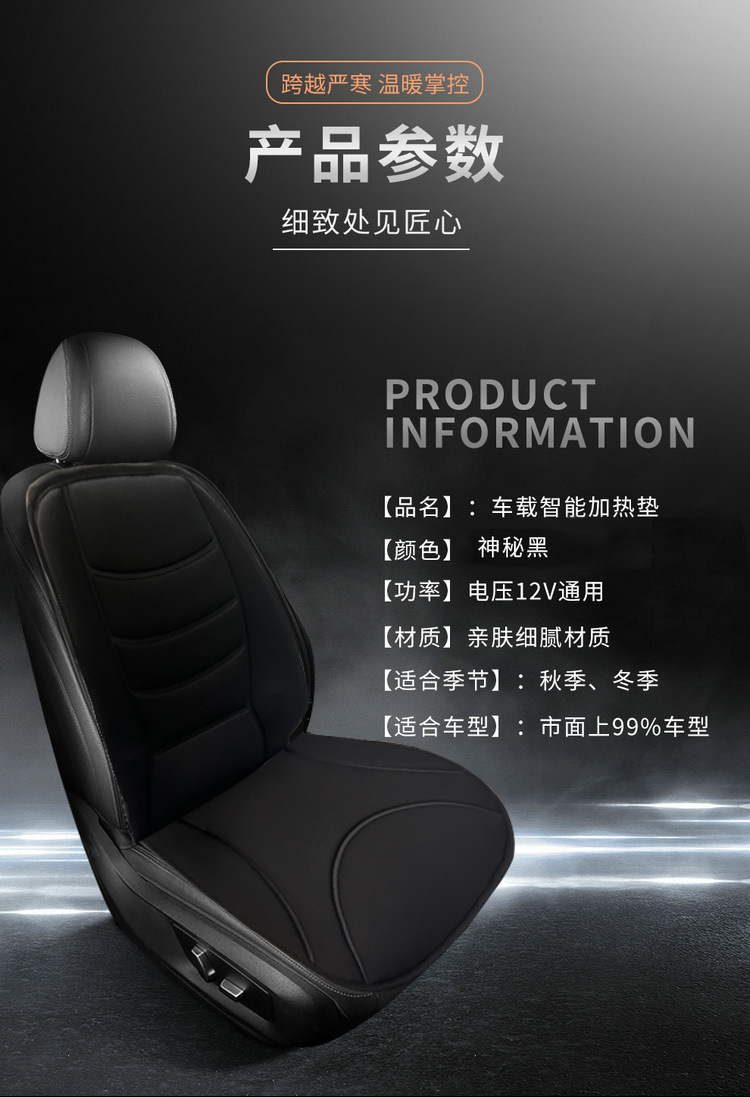 Car Seat Cushion Winter Massage Cushion Warm Winter Electric Heating Car 12V Wholesale Cross-Border Manufacturer Delivery