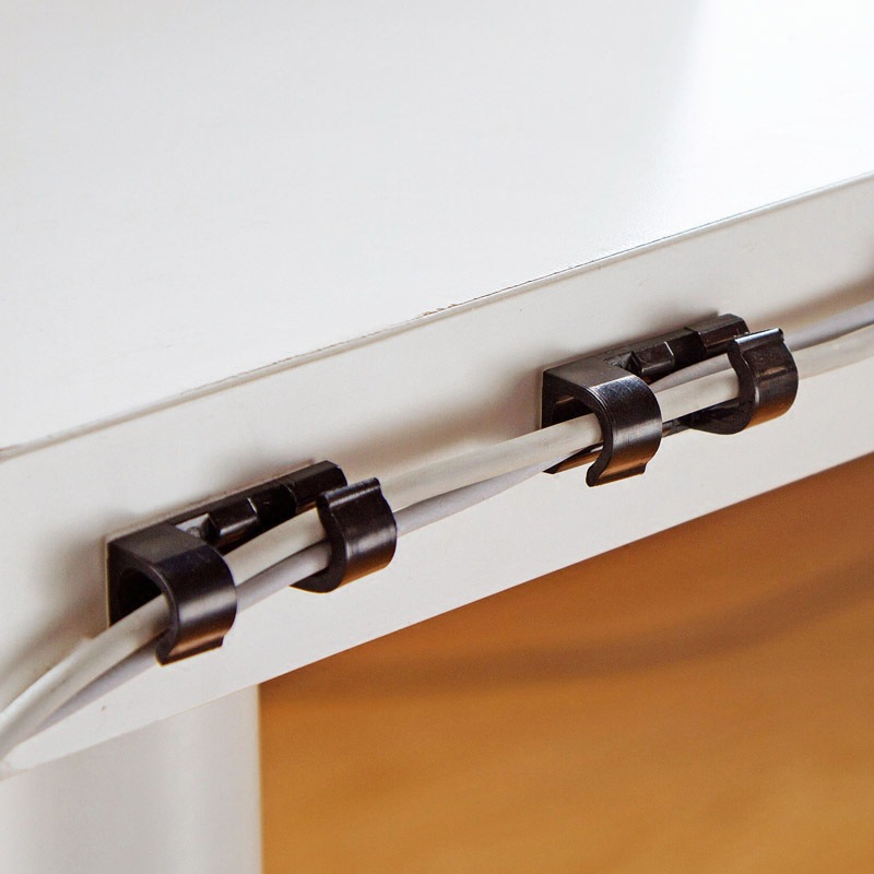 Fijación de almacenamiento y fijación de cable de datos de cable de red eléctrica universal montado en automóviles sin agujeros de pared de escritorio autoadhesivo fuerte