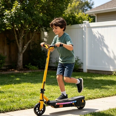 Flashing Children's Electric Scooter, Qatlanan elektrik skuterlər