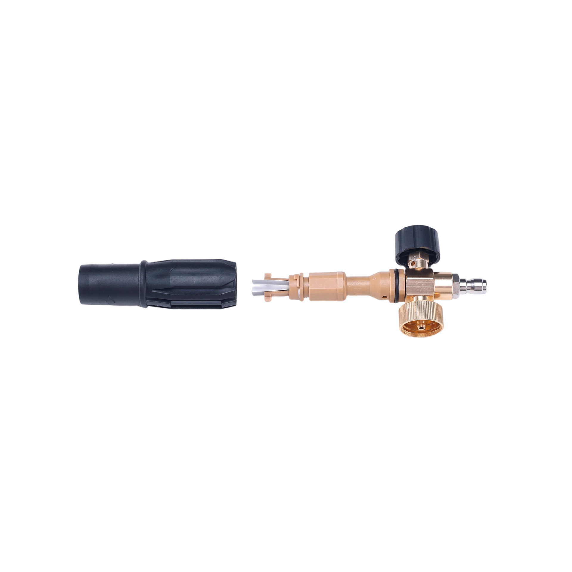 No. 4 semi-aluminum high-pressure PA foam nozzle cleaning machine foam spray gun, Taizhou nozzle for car washing with fan-shaped water output